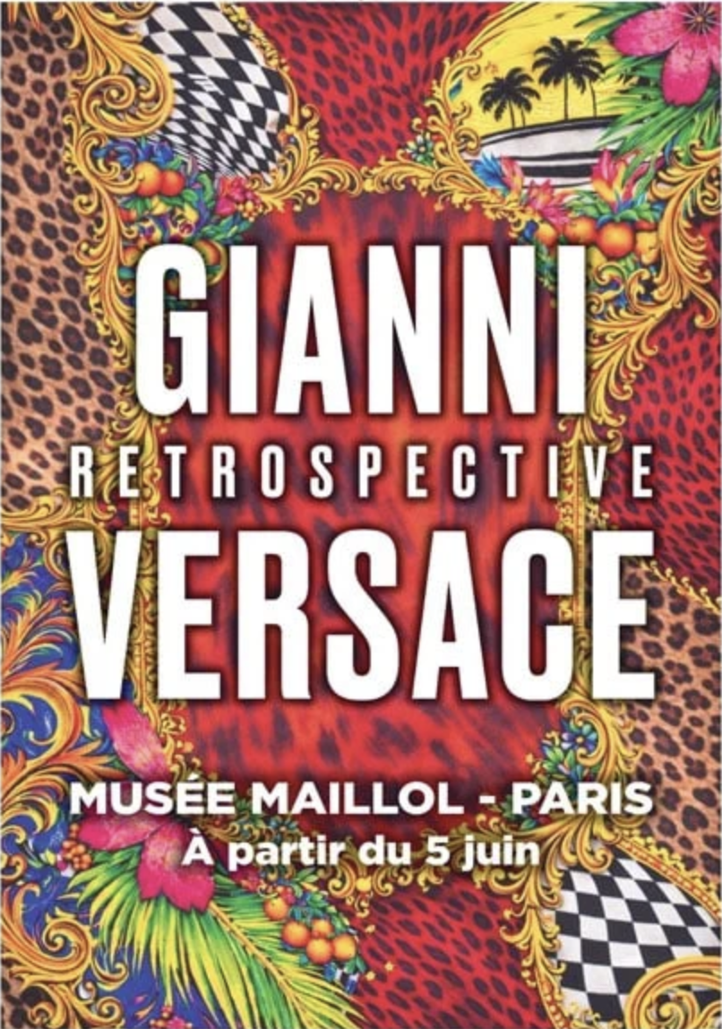 Affiche pour l'une des nouvelles expositions temporaires à Paris : la rétrospective Gianni Versace au Musée Maillol.