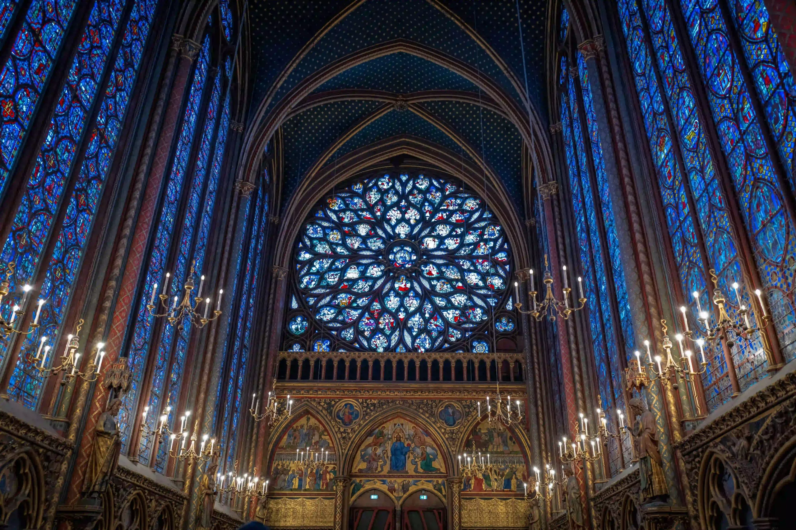 Sainte-Chapelle Paris stained glass rose window - guided tour GTS